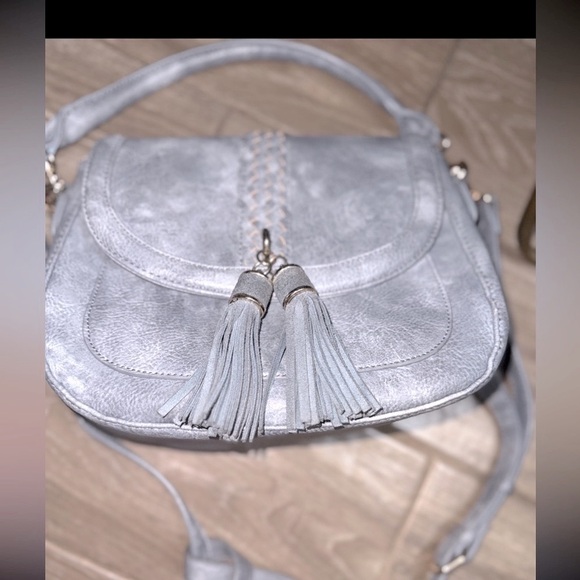 TRENDY MUTED GREY MODA LUXE CROSSBODY BAG - Picture 7 of 10